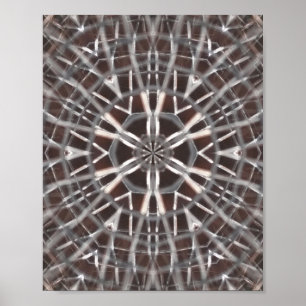Metallisches Mesh Silver Poster
