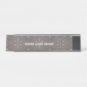 Metallisches Mesh Silver Schreibtischnamensplakette (Vorderseite )