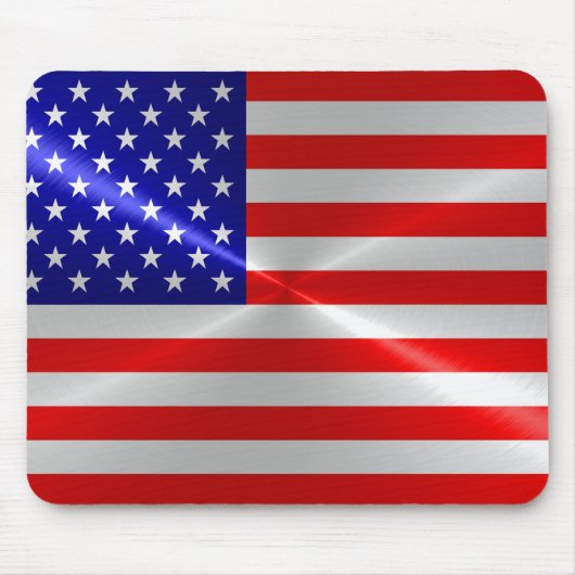 Metallisches Metall der amerikanischen Flagge Mousepad (Vorne)