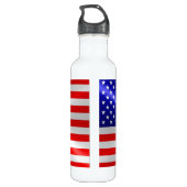 Metallisches Metall der amerikanischen Flagge Trinkflasche (Rückseite)