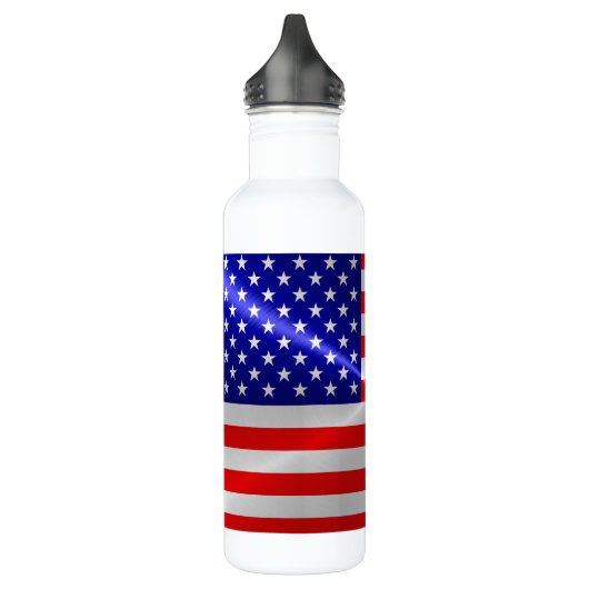 Metallisches Metall der amerikanischen Flagge Trinkflasche (Links)