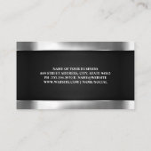 Metallisches Mikrofon | Schwarzes Mesh Visitenkarte (Rückseite)