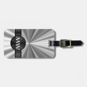 Metallisches mit Monogramm des Imitats Gepäckanhänger (Vorderseite horizontal)