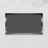 Metallisches Monogramm | Einfache Klassik Visitenkarte (Rückseite)