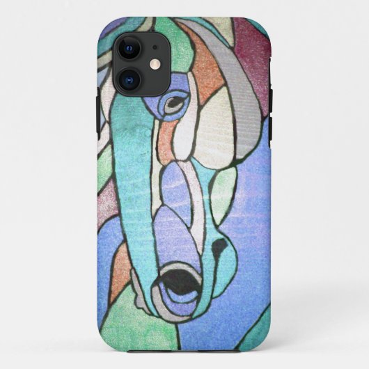 Metallisches Pferd in Blue IPhone Fall Case-Mate iPhone Hülle (Rückseite)