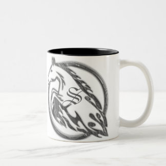 Metallisches Pferd Zweifarbige Tasse