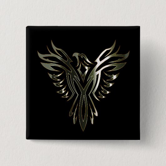 Metallisches Phoenix Button (Vorderseite)