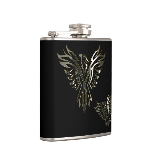 Metallisches Phoenix Flachmann (Rechts)