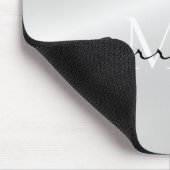 Metallisches Platin-Monogramm-Silber-Drift-Glitzer Mousepad (Ecke)