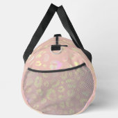 Metallisches rosa Leopardmuster Duffle Bag (Rechts)