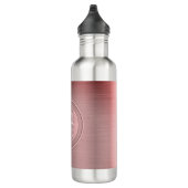 Metallisches rosa Stahlgravur Edelstahlflasche (Rechts)