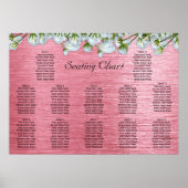 Metallisches Rosa- und Weißrosensiegeldiagramm Poster (Vorne)