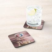 Metallisches Rosa-Untersetzer-Set Getränkeuntersetzer (Rechte Seite)