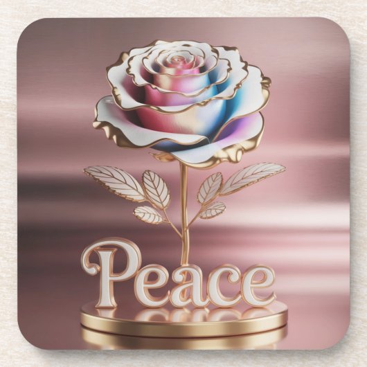 Metallisches Rosa-Untersetzer-Set Getränkeuntersetzer (Vorderseite)