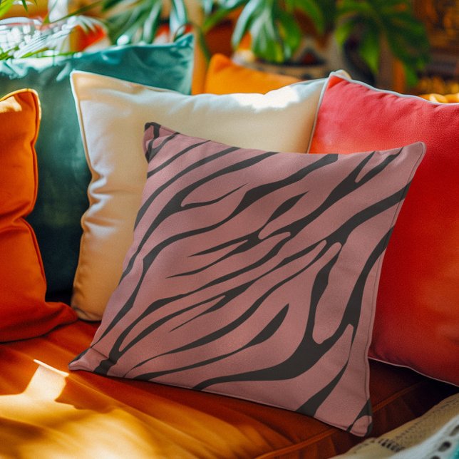 Metallisches rosa Zebra-Muster Kissen (Von Creator hochgeladen)