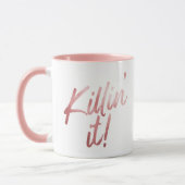 Metallisches Rosen-Gold Killin es Rosa Tasse (Links)