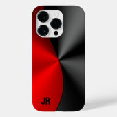 Metallisches rotes und schwarzes geometrisches Des Case-Mate iPhone Hülle (Rückseite)