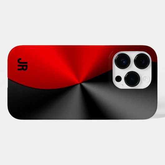 Metallisches rotes und schwarzes geometrisches Des Case-Mate iPhone Hülle (Rückseite (Horizontal))