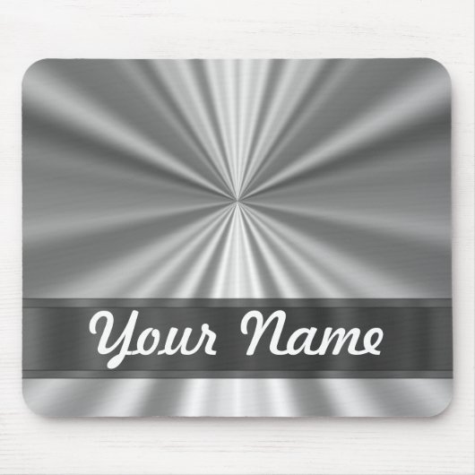 Metallisches schauendes Silber Mousepad (Vorne)