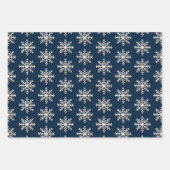 Metallisches Schneeflockenpapier Geschenkpapier Set (Vorderseite)