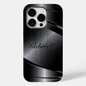 Metallisches Schwarz-Design lackierte Aluminium-Lo Case-Mate iPhone Hülle (Rückseite)