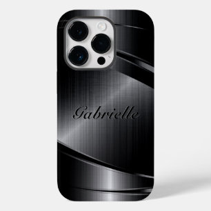 Metallisches Schwarz-Design lackierte Aluminium-Lo Case-Mate iPhone 14 Pro Hülle
