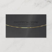 Metallisches Schwarz mit goldenem Akzent Visitenkarte (Vorderseite)