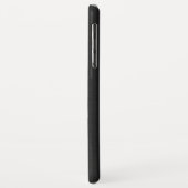 Metallisches Schwarz mit schwarzer Paisley-Spitze Case-Mate iPhone Hülle (Hinten/Links)