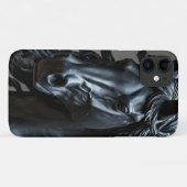 Metallisches Schwarzes Pferd Case-Mate iPhone Hülle (Rückseite (Horizontal))