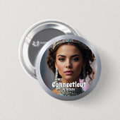 Metallisches Shine Pageant Button Button Benutzerd (Vorne & Hinten)