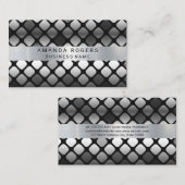 Metallisches Shine Square Muster Visitenkarte (Vorne/Hinten)