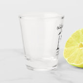 Metallisches Silber 10. Hochzeitstag Schnapsglas (Links)