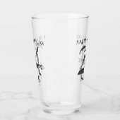 Metallisches Silber 24. Geburtstag Glas (Links)