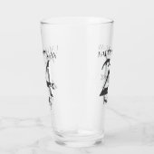 Metallisches Silber 24. Geburtstag Glas (Rechts)