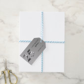 Metallisches Silber 25. Geburtstag Geschenkanhänger (Mit Garn)