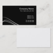 Metallisches Silber auf Schwarzen Visitenkarten-Vo Visitenkarte (Vorne/Hinten)