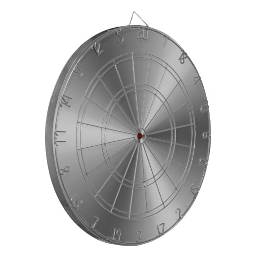 Metallisches Silber Dartscheibe (Vorderseite Links)