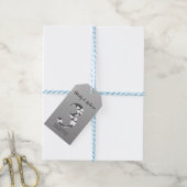 Metallisches Silber, dritter Hochzeitstag Geschenkanhänger (Mit Garn)