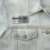 Metallisches Silber für Firmennamen Namensschild (Beispiel)