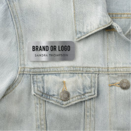 Metallisches Silber für Firmennamen Namensschild