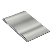 Metallisches Silber, grau gebürstetes Aluminium Notizblock (Rechte Seite)