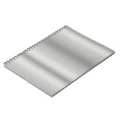Metallisches Silber, grau gebürstetes Aluminium Notizblock (Linke Seite)