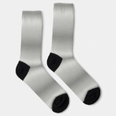 Metallisches Silber, grau gebürstetes Aluminium Socken (Rechts)