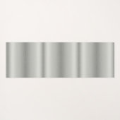 Metallisches Silber, grau gebürstetes Aluminium Yogamatte (Rückseite (Horizontal))