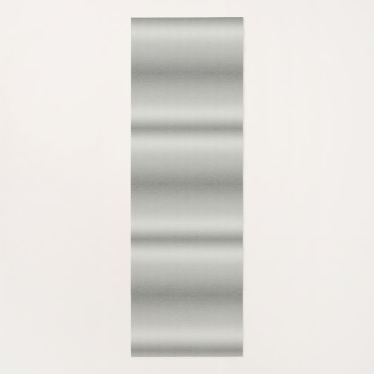 Metallisches Silber, grau gebürstetes Aluminium Yogamatte (Rückseite)