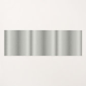 Metallisches Silber, grau gebürstetes Aluminium Yogamatte (Vorderseite (Horizontal))