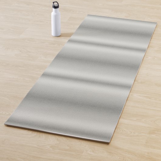 Metallisches Silber, grau gebürstetes Aluminium Yogamatte (Beispiel)