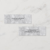 Metallisches Silber Grau Minimalistisch Beruflich Mini Visitenkarte (Vorne/Hinten)