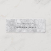 Metallisches Silber Grau Minimalistisch Beruflich Mini Visitenkarte (Rückseite)