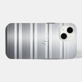 Metallisches Silber-Handyhülle iPhone Hülle (Rückseite (Horizontal))